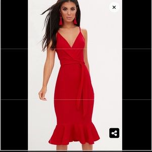 Red Midi Dress !
